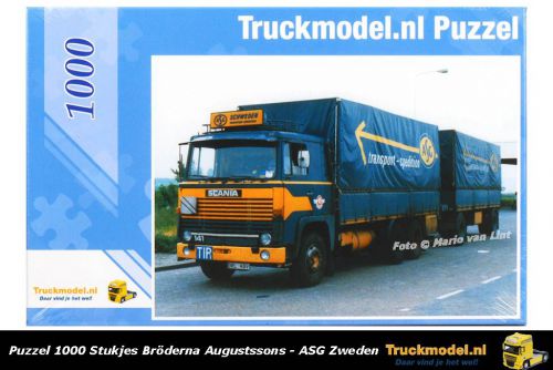 019 Broderna Augustssons ASG Scania LBS141 huifcombi puzzel van 1000 stukjes