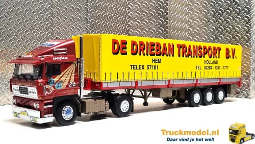 Tekno 81527 De Drieban Jac.Besseling Daf 3300 huiftrailer