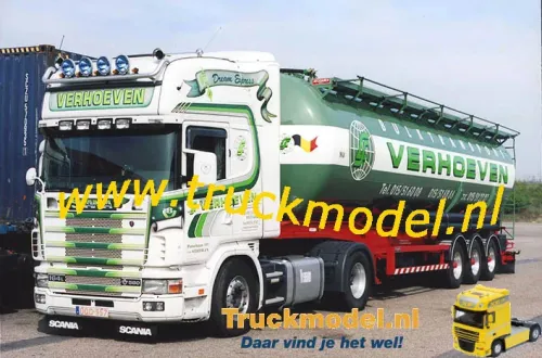 Verhoeven Keerbergen Scania R164 kippersilotrailer foto