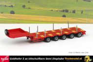 Herpa 076388-009 Goldhofer 5 as semi dieplader Rood