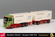 Herpa 151245 Wandt Sonepar MAN TGA XXL wisselkasten combinatie