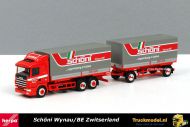 Herpa 234146 Schoni Scania 124 wisselbakken huifcombinatie