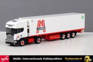 Herpa 238373 Muller Austria Scania R144 530 Topline koeltrailer