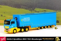 Herpa 304207 Siefert Spedition Schwertransporte MAN TGX 5 as Meusburger Dieplader volumetrailer