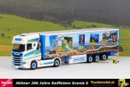 Herpa 309981 Spedition Hohner 200 Jahre Raiffeisen Scania S Schuifzeiltrailer