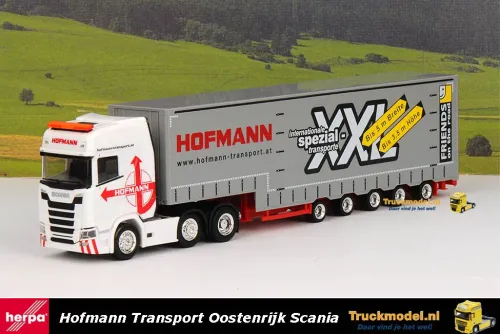 Herpa 310109 Hofmann Scania S Highline Meusburger dieplader