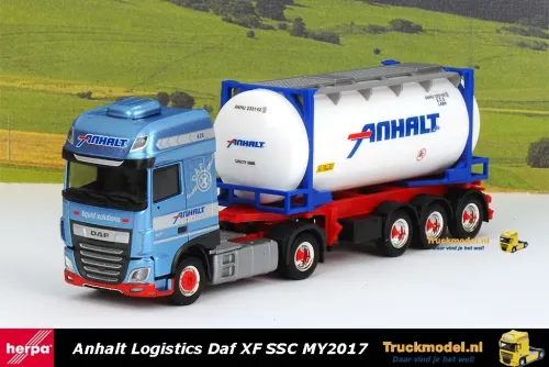 Herpa 310369B Anhalt Logistics DAF XF MY2017 SSC Tankcontainer trailer