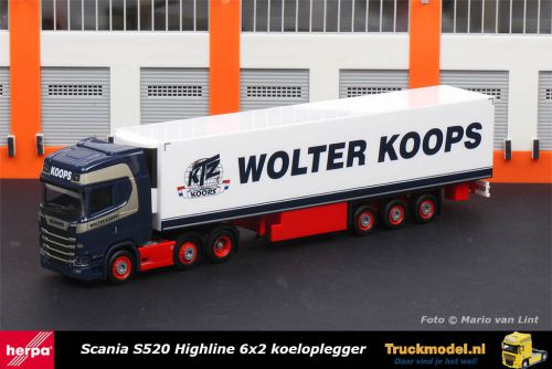 Herpa 312547 Wolter Koops Scania S520 Highline koeltrailer