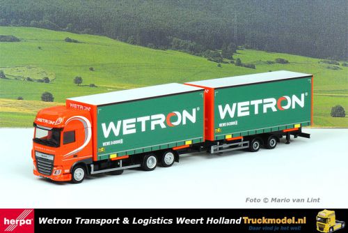 Herpa 312912 Wetron Daf XF SSC schuifzeil wisselbakken combi