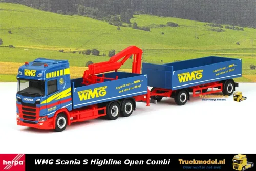 Herpa 313285 Wolfgang Matthiessen Scania S HL open combi met kraan