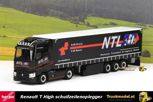 Herpa 314114 NTL Renault T High met schuifzeiloplegger