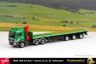 Herpa 314831 Trost GmbH MAN TGS LX trekker met kraan en teletrailer