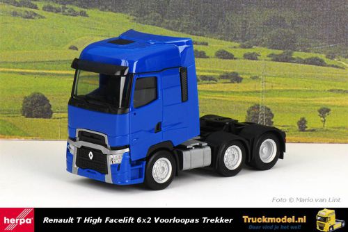 Herpa 315104 Renault T High Facelift 6x2 voorloopas trekker