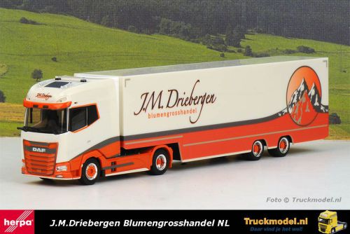 Herpa 315296 JM Driebergen DAF XG+ Trekker bloementrailer