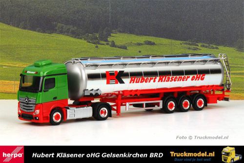 Herpa 315395 Hubert Klasener Mercedes Actros Jumbo ADR Tankoplegger