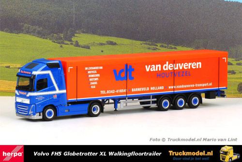 Herpa 315463 Van Deuveren Volvo FH5 Globetrotter XL Walkingfloortrailer