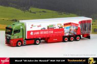 Herpa 315555 Wandt 40 Jahre Der Mass stab MAN TGX GM trekker schuifzeiltrailer