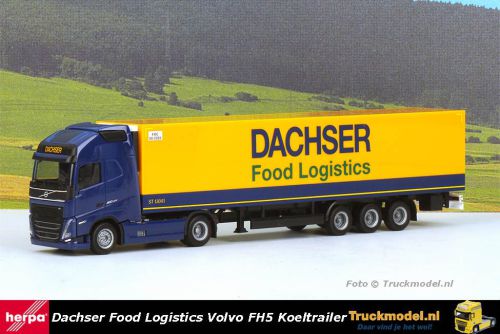 Herpa 316019 Dachser Food Logistics Volvo FH5 Globetrotter XL koeltrailer