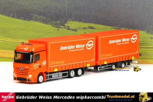 Herpa 316149 Gebrüder Weiss Mercedes schuifzeilvolumecombi