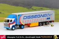 Herpa 316729 Dissegna Italia Scania R142 trekker schuifzeiltrailer