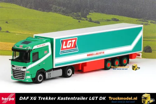 Herpa 317245 LGT Mobellogistik Daf XG kastentrailer