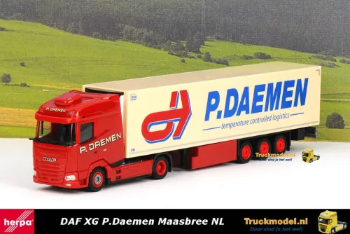 Herpa 317283 P.Daemen Daf XG trekker koeltrailer